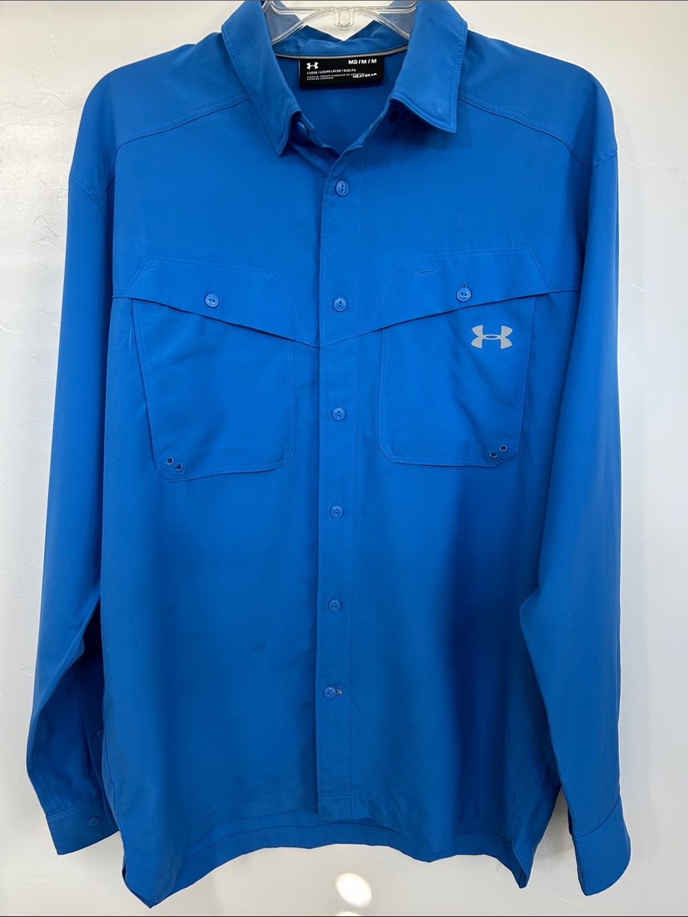 Under Armour Men's Royal Blue Button-Front Performance Shirt
